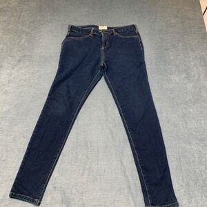 Aeropostale Jeans Womens Large Blue Denim Cotton Stretch Skinny Leg Pockets